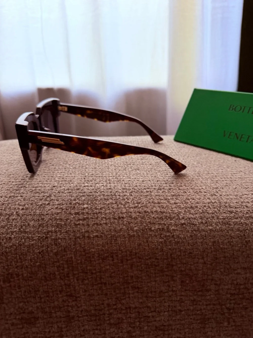 Bottega Veneta Women's Tortoiseshell Square Sunglasses - Brown